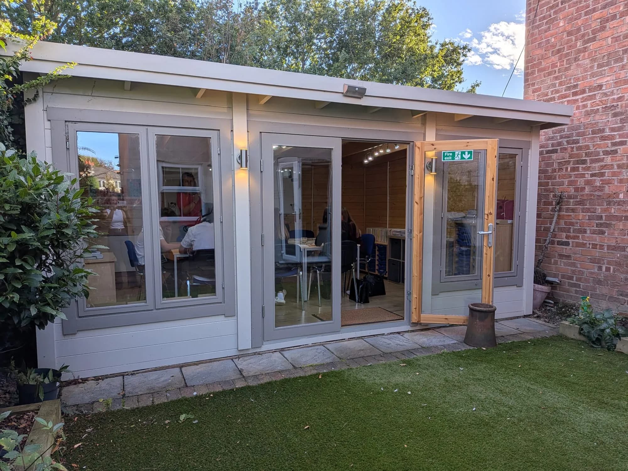 The log cabin classroom on Beech Lane